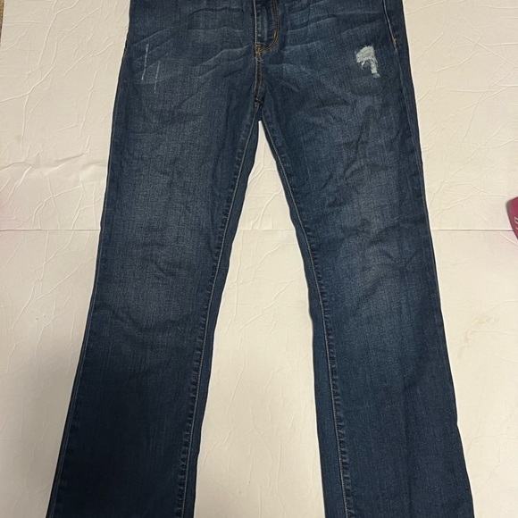 Halogen Womens Ripped Flare Crop Cut Off Jeans Blue Size 27. - Picture 8 of 11
